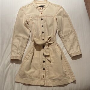 Veronica Beard Cream Long Sleeve Dress